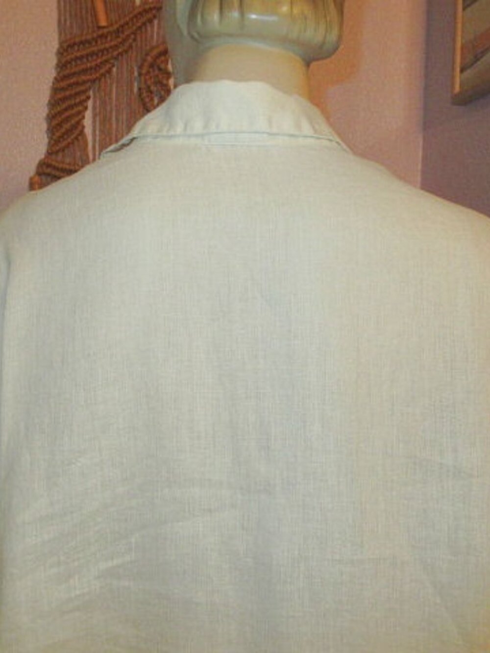 J. Jill Love Linen Button Up Top Size 4X Butter Yellow Tunic Lagenlook Beachy - Picture 6 of 7